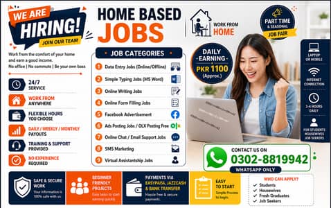 Part Time /Full Time Online Data Entry Job. / Online Form Filling