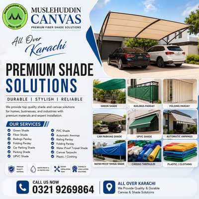 Parking Shades - Tensile Shades - Fiber Glass Shades - Canopy Shades