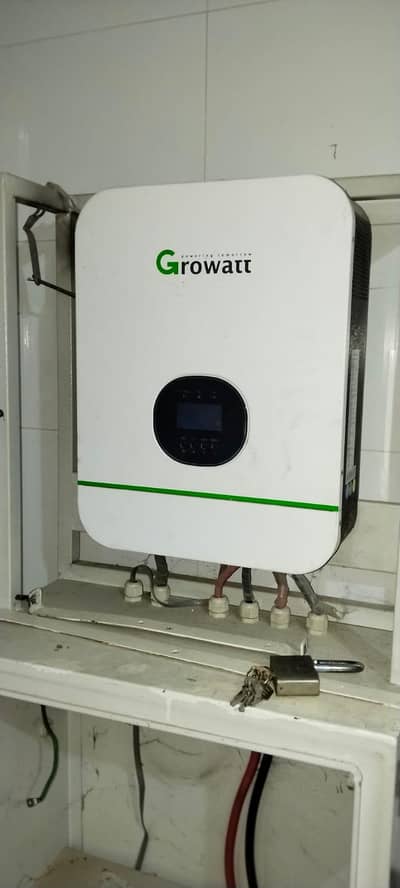 Growatt inverter+4 solar panels+litheum battery