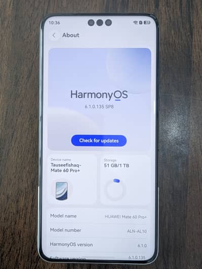 Huawei mate 60 pro plus  (16GB/1TB)