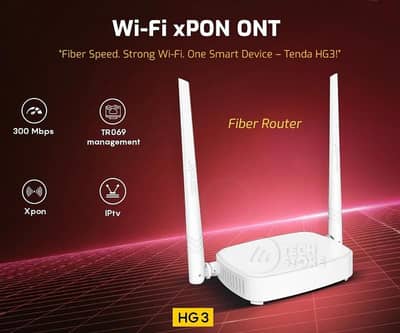 Tenda HG3- Xpon fibre optic router single band warranty 1 month