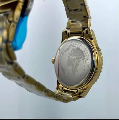 Gold stainless steel watch for men daily use for office