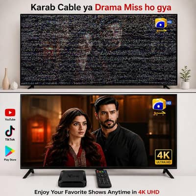 Simple LCD to Smart LED - Smart Tv Box 4k