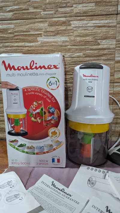 Moulinex multi moulinette 6 in 1 chopper and blender in excellent