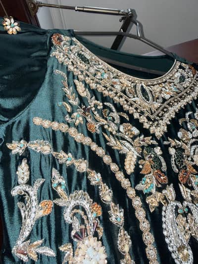 Green silk 3pc suit
