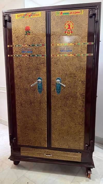 new heavy weighted metal Almari (cupboard) with wheels