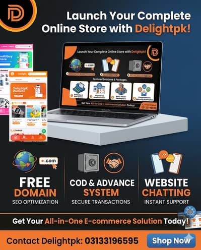 Create a E-Commerce website just 5 mints free & paid