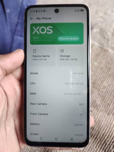Infinix hot 60 I 8+5 256 gb
