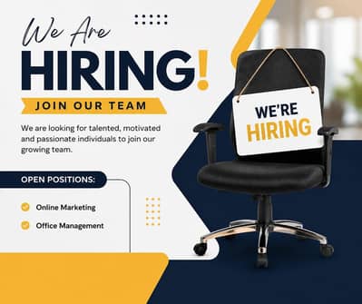 OFFICE WORK AVAILABLE FOR MALES AND FEMALES