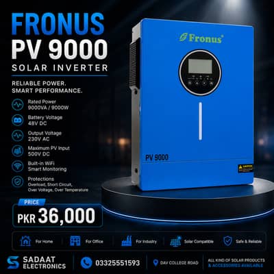Fronus PV 9000 Solar Inverter 6KW/ ON-GRID/OFF-GRID / HYBRID INVERTER