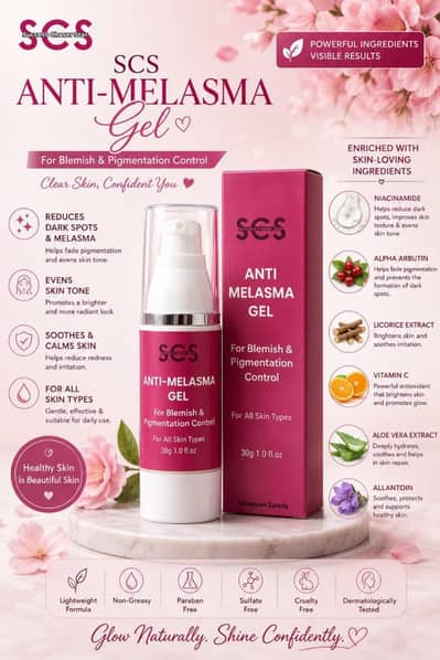 SCS Anti-Melasma Gel|Dark Spots . Pigmentation & BlemishControl|