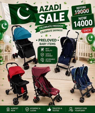 imported preloved baby strollers on azadi sale