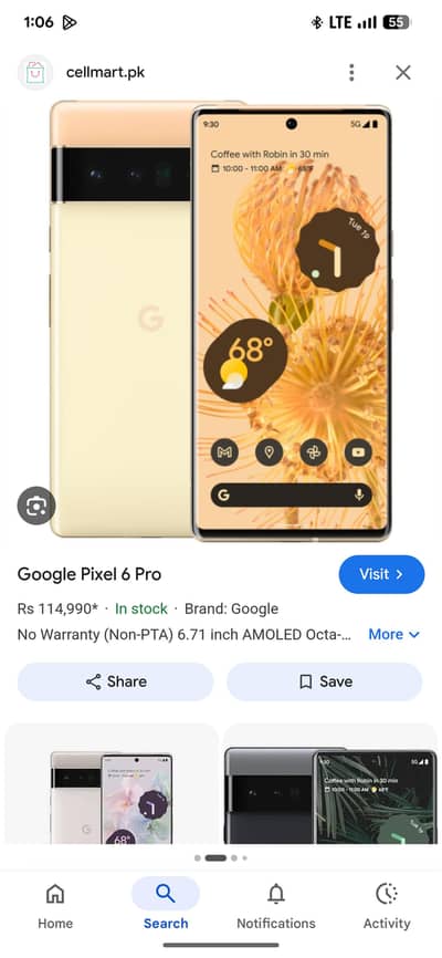 Google Pixel 6 Pro 03271240801 whattsapp