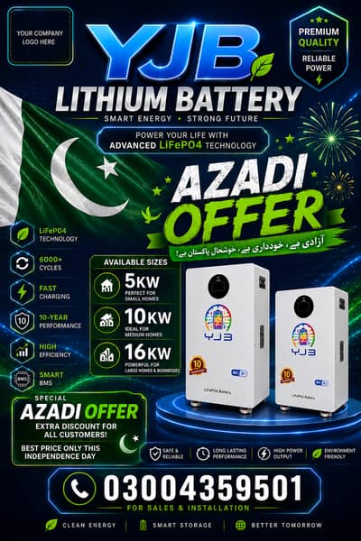 YJB lithium battery/hyner /absen/goodwe/soluna/6000cycle/5kw/10kw/16kw