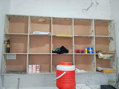 shop racks and counters