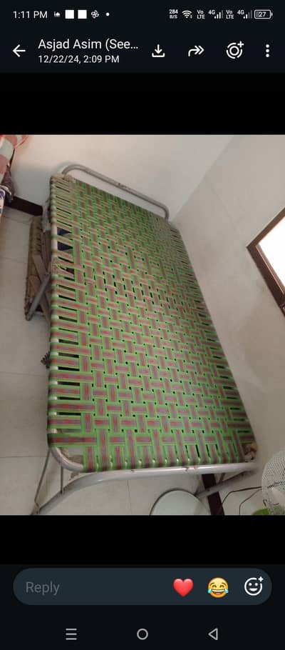 iron folding bed