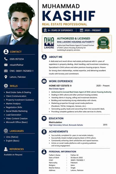 job REQUIRED all details in CV