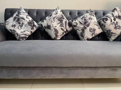3 seater 2 seats sofa full set available ha along with cushion sofa