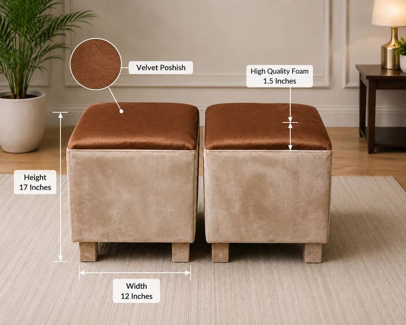 Velvet Stool/ Stool 4