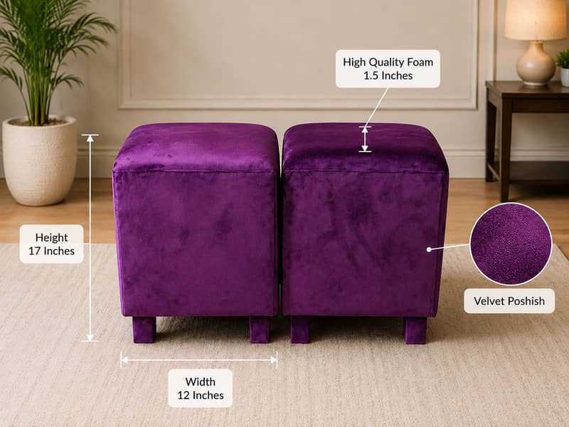 Velvet Stool/ Stool 5