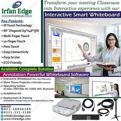 Interactive Whiteboard, Smart WhiteBoard, Interactive TouchDisplay IFP