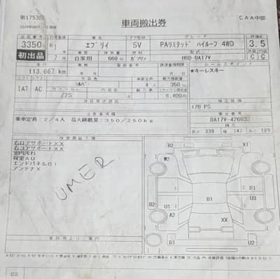 Suzuki Every 2019.2024. 2024 all Punjab register 6 seater pass