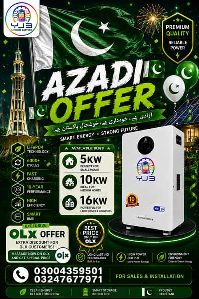 YJB lithium ion battery/absen/hyner/Lifo PO4/6000 cycle/5kw/10kw/16kw