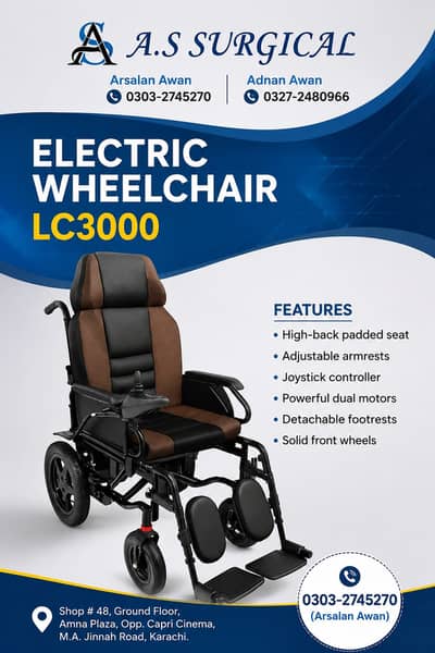 Electric Wheelchair|Power Wheel Chair for Home, Hospital & Outdoor Use