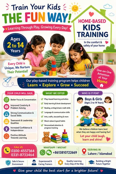 **HOME-BASED KIDS TRAINING****Train Your Kids the Fun Way!**