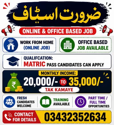 Male & Female Staff Required 