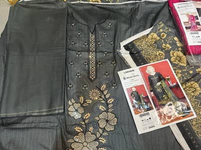  Lakhani by Shieak  Idrees – Premium 3 Piece Unstitched Suit 