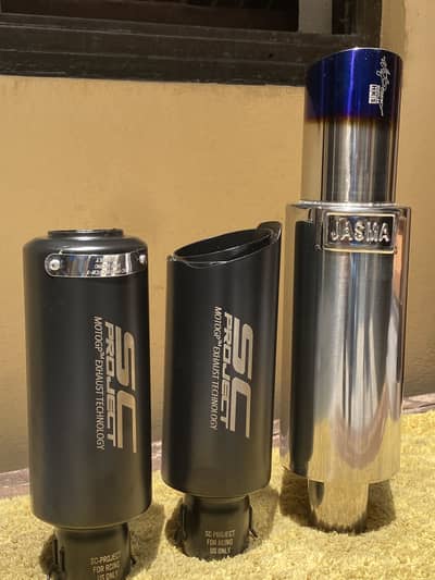 Sc project exhaust and Hks exhaust for cars and bikes. COD available.