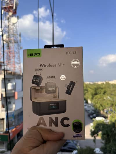 BLUK’S BX-13 Wireless Lavalier Microphone (Dual Mic) with ANC