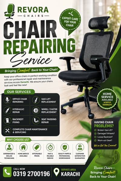 Revolving Chair /Office chair Repairing/ Gaming Chair Repair services