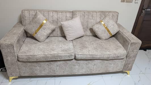 luxury velvet sofa with premium motifoam seating