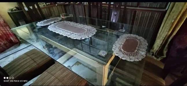 Elegant Dining Table Set with 6 Chairs Included | Excellent Condition