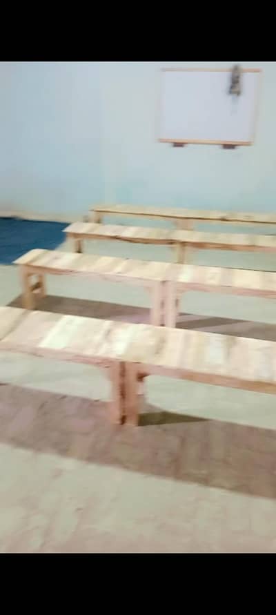 Wood benches