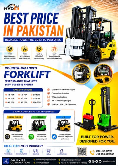 Best Price Forklifts in Pakistan