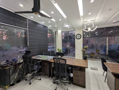 PRIME LOCATION GROUND FLOOR FULLY FURNISHED OFFICE FOR RENT | BAHRIA TOWN LAHORE