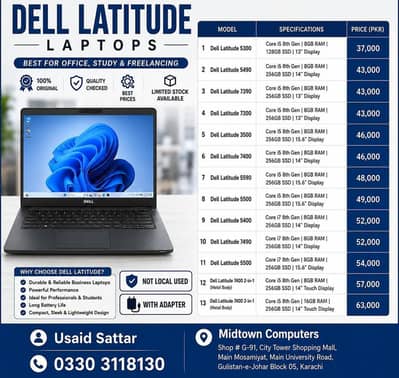 Starting Rs. 37,000 | Dell Latitude 8th Gen Core i5/i7 Laptops |
