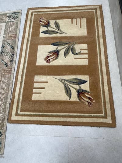3 Rugs for sale Brown, Off-White, Green