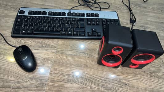 Hp new keyboard, mouse and speakers for sale!