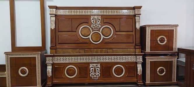 Bed , side tables and dressing