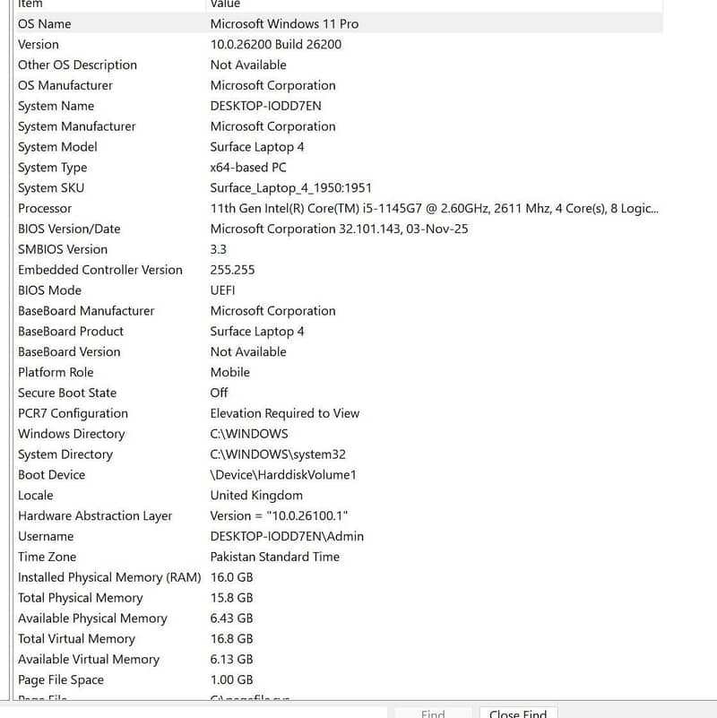 Surface Core i5 11th Generation 5
