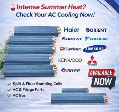 Haier Gree Orient Dawlance AC Cooling Coils Available Karachi