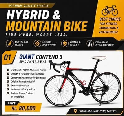 Cycles Giant Road Bike & Morgan Mountain Bike | Imported