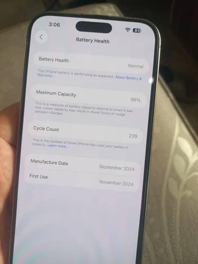 Iphone 16pro max mdm by pass battery health 96