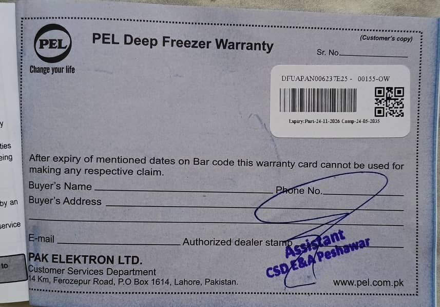 PEL Deep Freezer 6