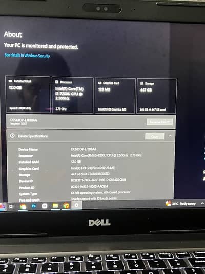 dell touch Laptop