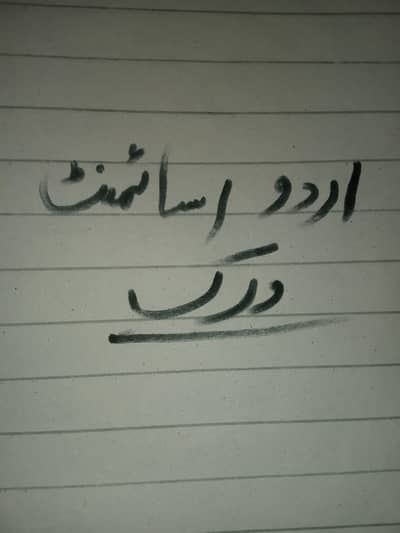 اردو اسائمنٹ ورک
